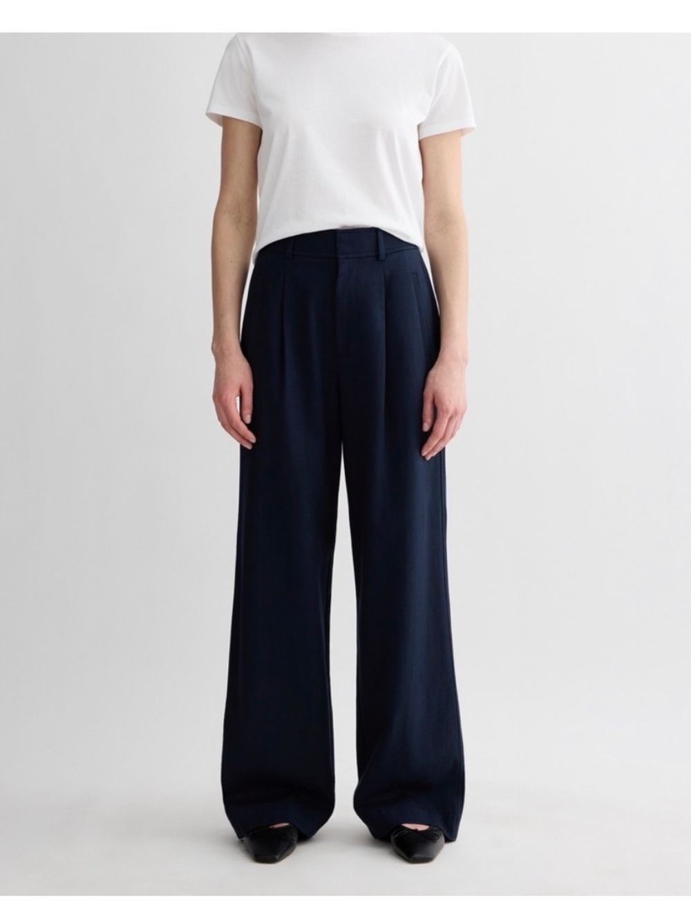 Everlane - Wide-Leg Navy Women's Trousers